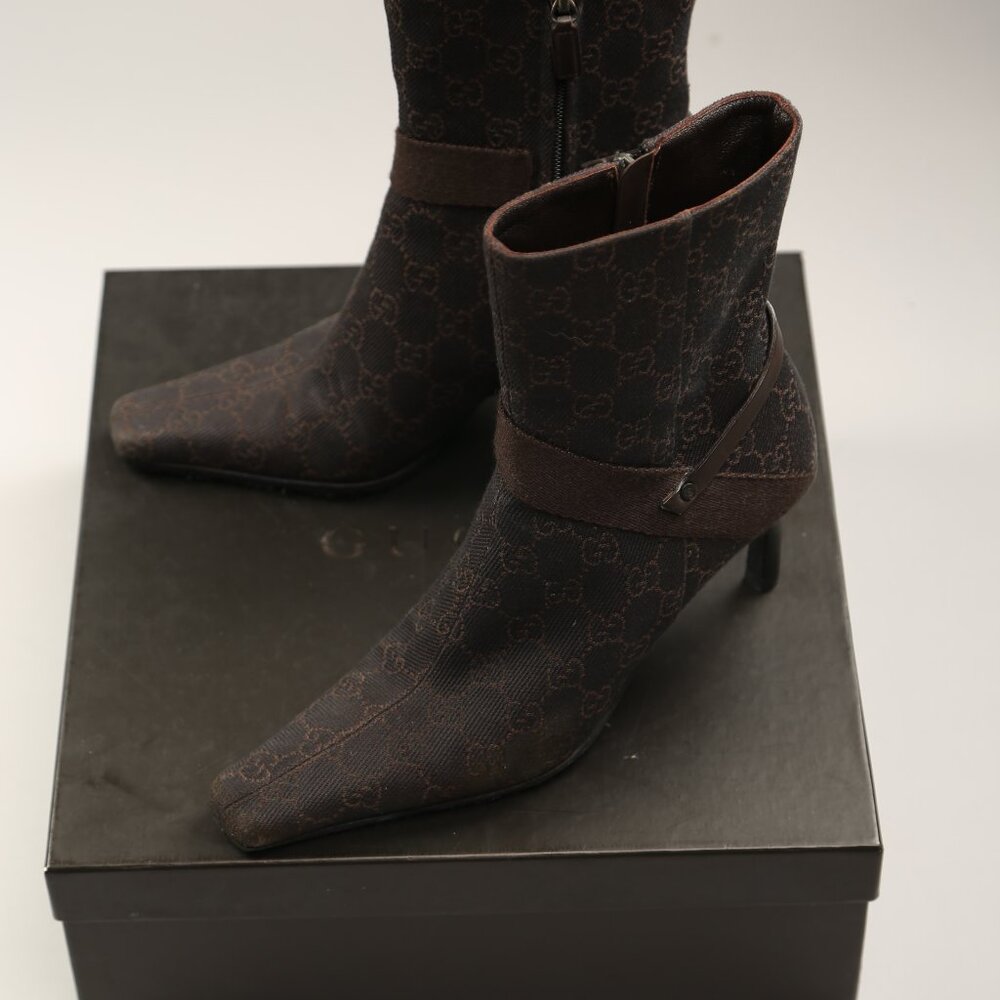 GUCCI GG Monogram Ankle Boots - Picture 8 of 8